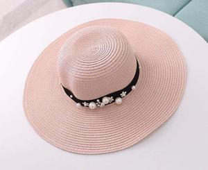 Mũ Rơm Rộng Vành Ngọc Trai Thời Trang Cho Nữ, Mũ Rơm Chống Nắng Đi Biển Ngoài Trời Mùa Hè - Product Image 3