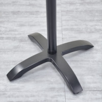 Table à manger pliante en aluminium noir HPL au design français moderne, utilisation intérieure et extérieure, résistante à l'eau, jardin, restaurant, hôtel