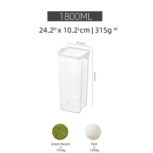 Modern Clear Airtight <b>Plastic</b> <b>Container</b> Set for Kitchen <b>Food</b> Storage Eco-Friendly with Lids for Pantry Organization Load - Product Image 6