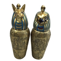 Boîte de rangement de figurines antiques gothiques et déites Hapi, pot canopique Statue quatre fils d'horus pour décoration de Collection