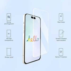 ฟิล์มกระจกนิรภัย HD Clear ขอบดำ สำหรับ iPhone ป้องกันหน้าจอเต็มจอ ความแข็งแรง 45 กก. - Product Image 2
