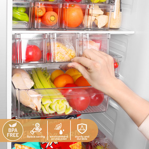 Transparente Organizer Multifunktionale Behälter Plastik-Aufbewahrungsboxen für Kühlschrank Durchsichtiger Organizer für Lebensmittel Gemüse - Product Image 5