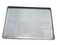 Plateau perforé 460*660 mm en acier inoxydable profond, plateaux de cuisson perforés en aluminium, plaque de cuisson pour four