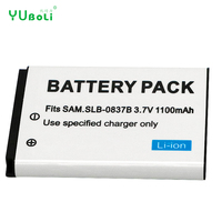 Baterai Kamera Grosir SLB-0837B untuk Samsung L70 L83T L201 NV8 NV10 NV15 NV20 L301 Baterai Lithium-ion Isi Ulang