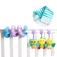 Jouet en peluche multisensoriel suspendu pour poussette, hochet de dentition et d'éveil pour nouveau-nés, accessoire d'éveil pour bébés, vente en gros
