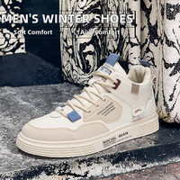 Chaussures d'hiver décontractées pour hommes, haute qualité, respirantes, style marche, confortables, semelle intérieure en PU et caoutchouc, doublure en maille souple, rehaussantes