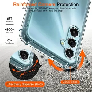 Pour Samsung Galaxy S24 S23 <span class=keywords><strong>S21</strong></span> FE S25 Plus Note 20 Ultra Luxe Antichoc <span class=keywords><strong>Silicone</strong></span> Transparent <span class=keywords><strong>Coque</strong></span> Souple <span class=keywords><strong>Coque</strong></span> Arrière Transparente - Product Image 2