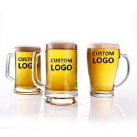 Chope à bière en verre sodocalcique classique réutilisable de 400 ml, gobelet à boisson, vente chaude, personnalisation acceptée