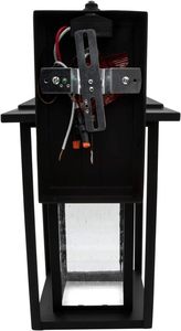 Lámpara de Pared <span class=keywords><strong>Exterior</strong></span> LED Cuadrada Decorativa <span class=keywords><strong>para</strong></span> Porche con Sensor Fotoeléctrico Automático de Encendido/Apagado y Diseño de Vidrio Texturizado - Product Image 3
