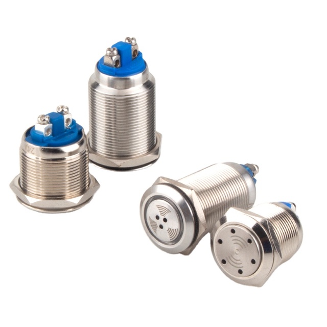 LVBO Recommend Metal Buzzer IP67 3A 1NO1NC Loud Flash Intermittent Sound 16mm Waterproof Explosion-proof