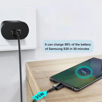 Chargeur rapide GaN TKT 2026 25W avec ports Type C, adaptateur secteur mural, chargeur de téléphone pour iPhone, ordinateur portable, adaptateur de prise US, chargeur PD