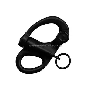 Quick Release High Strength Snap Shackle Swedged Pull-Lock Mechanism Black