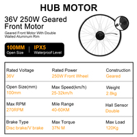 Kit de conversion de vélo électrique GreenPedel Hub Motor, performance silencieuse et fluide, 250 W, haute efficacité, kit complet de rénovation de vélo électrique
