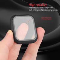 Étui de protection pour montre Apple IWatch Series 12 11 Ultra4, verre trempé intégral de haute qualité + protection en PC