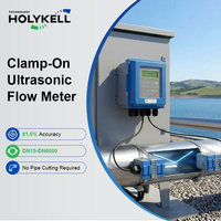 Medidor de Flujo Ultrasónico No Invasivo Holykell con Transductor de Abrazadera para Agua Reciclada y Efluentes