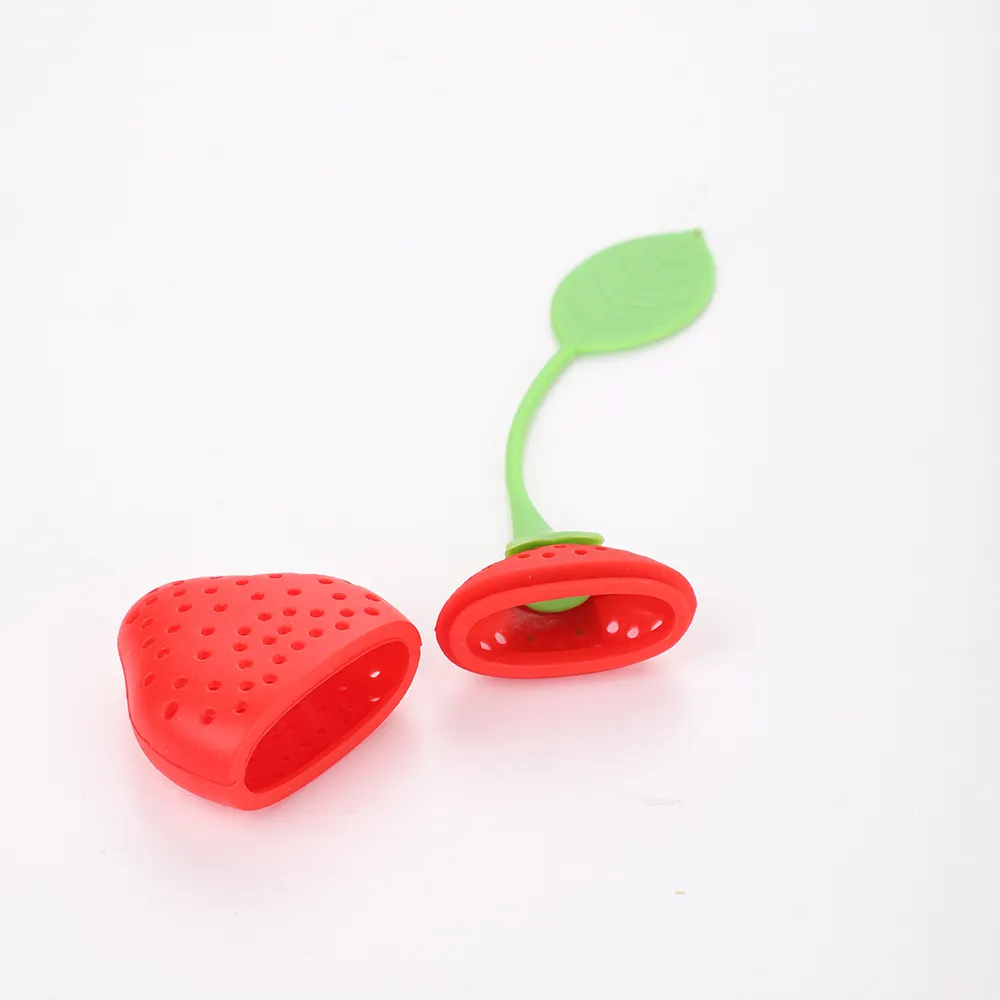 1 strawberry filter diffuser cute silicone loose herb spice infuser tea filter tea set creative bar kitchen tool