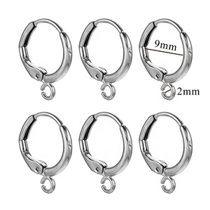 High Quality 18K Gold Plated Stainless Steel Ear Hooks with Loop Earring Findings for DIY <strong>Jewelry</strong> Making <strong>Supplies</strong> Wholesale - Product Image 5