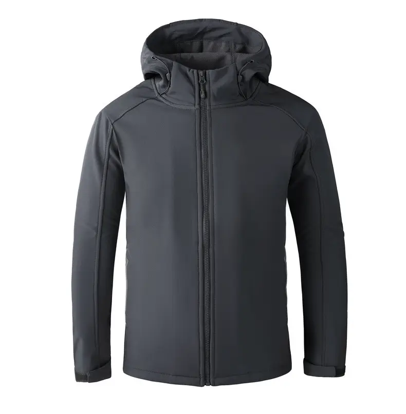 men winter waterproof fleece jacket men polyester sports windproof soft shell jacket hooded man softshell jacket zipper coat