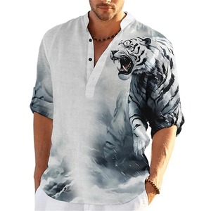 <span class=keywords><strong>Chemise</strong></span> à manches longues pour <span class=keywords><strong>homme</strong></span> avec motif animalier 3D unique, collection printemps, taille <span class=keywords><strong>XL</strong></span>, vente en gros - Product Image 6
