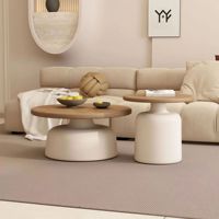 Mesa de Centro de Madera Maciza Estilo Nórdico Multifuncional para Apartamentos Pequeños, Muebles para Sala de Estar