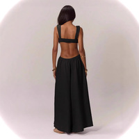 Nouvelle combinaison camisole lisse, combinaison sans manches tendance à dos évidé pour femme