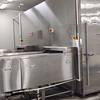 Machine de surgélation rapide à tunnel pour produits de la mer, volailles et pâtisseries, avec bande transporteuse personnalisée en usine