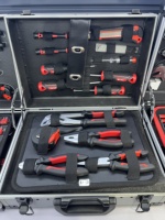 ELEHAND Juego de Herramientas de Aluminio de Alta Calidad, 90 Piezas, Kit de Herramientas Manuales, Juego de Herramientas Profesional, Juego de Herramientas para Auto