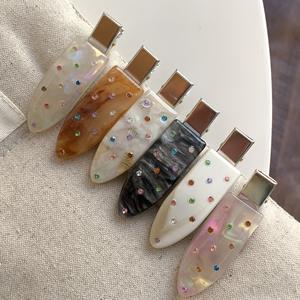 Pinzas para el Cabello de Acrílico y Cristal de Alta Calidad, Modernas y Personalizadas, Sin Pliegues, con Diamantes de Acetato, Accesorio para el Cabello para Mujer - Product Image 1