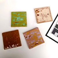 Carreaux de céramique brillants faits à la main par les artisans de Venise, 4x4'', Zellige, blanc moderne, rustique, antidérapant, résistant à l'usure, carreaux de cuisine