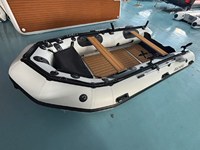 Bateau robuste RSA-HD420 gris clair de 420 cm avec échelle et porte-canne à pêche