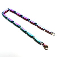 Bracelet chaîne à maillons plaqué or avec logo personnalisé, tendance et très vendu, pour homme et femme, réglable en acier inoxydable, idéal pour les couples et les anniversaires