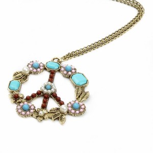 Trendprodukte: Neue Choker-Halskette, Vergoldeter Indischer Türkis-Schmuck, Western-Schmuck, Lange Kette, Perlen-Blume - Product Image 5