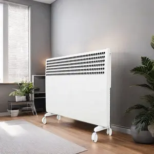 1000W Electric Freestanding Convector Heater Turbo LCD Display with 24-hour Timer Wall-Mounted for Bathroom & Garden Use