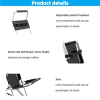 Chaise d'évacuation pliable pour escaliers en alliage d'aluminium haute résistance, civière d'escalier à opérateur unique pour le sauvetage