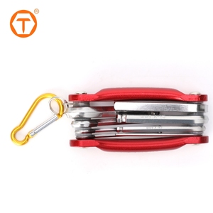 Bộ cờ lê lục giác Allen đầu bi không từ tính, dài, gấp gọn được, hệ mét, 8 chiếc, 3-6mm - Product Image 2