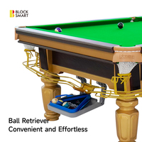 Table de billard 9 boules pour usage domestique, fabrication directe du fabricant, cadre en bois, poches en cuir, styles variés, tables de snooker et de billard à plateau en ardoise