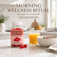 Gummies de créatine haute pureté avec BCAA, L-Taurine, Vitamine B12, Vitamine B6 et Complexe B