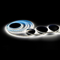 Lampu Strip LED COB CRI90 Tinggi Lebar 8mm 11W/M Dapat Diredupkan Pencahayaan Linear 12V 24V IP65 Tahan Air Pita LED Fleksibel