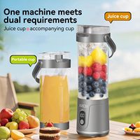USB oplaadbare fruitsapcentrifuge, draagbaar, met 304 roestvrijstalen messen voor thuis, kantoor en buitengebruik
