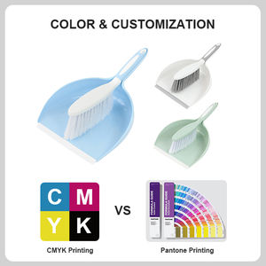 Draagbare Mini Plastic Bezem & Stoffer Set Met Pp-Handvat Voor Thuis Vloer Bureau Huisdier & Toetsenbord Vegen Mini Bezemhoofdborstel - Product Image 3