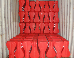 Barrière de sécurité en plastique de route mobile de chaussée barrière remplie d'eau diviser le trafic barrages routiers remplis d'eau pour la sécurité routière de la circulation - Product Image 6