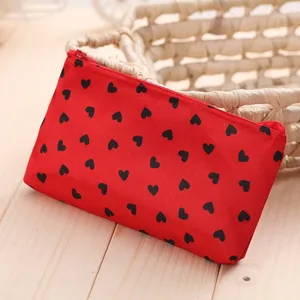 Waterproof Fashion Candy Portable Heart <b>Makeup</b> Bag <b>for</b> Women with Zipper Closure Cosmetic <b>Storage</b> Pouch - Product Image 2