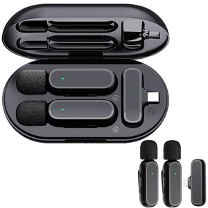 Micrófono Lavalier inalámbrico K61 con estuche de carga tipo C Cancelación de ruido para transmisión en vivo Grabación de video Entrevistas y Vlogs - Product Image 6