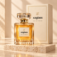 Flacon de parfum carré en verre transparent élégant, personnalisé avec logo, de luxe, pour hôtel, spa, parfumerie, directement de l'usine