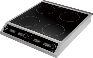 Commercial Induction Cooker Four Flat Burner 3500W*4 Cooktop With <b>Knob</b> Control AM-CD401 High Power Cooking Delivers Intense Heat - Product Image 5