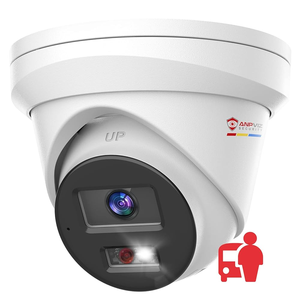 Caméra de sécurité extérieure avec lumière stroboscopique et alarme audio, caméra IP avec microphone intégré, caméra de surveillance à tourelle métallique, expédition depuis les États-Unis, <span class=keywords><strong>5MP</strong></span> POE - Product Image 1