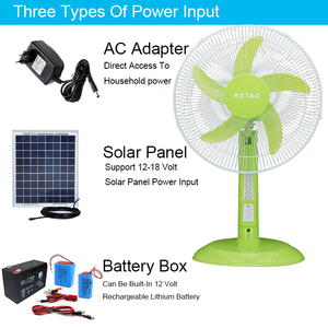 Tùy chỉnh 12 inch AC DC bảng 12V sạc năng lượng mặt trời người hâm mộ với pin - Product Image 2