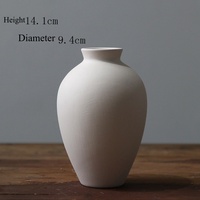 Vas Bunga Keramik ARM LVG Wabi Sabi Tactile Matte Glaze Putih Terakota Koleksi Porselen Seni Rumah Vas DIY Wadah Bunga