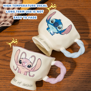 Tazza in Ceramica con Manico a Forma di Cartone Animato, Tazza Personalizzata <span class=keywords><strong>per</strong></span> Caffè e Latte, <span class=keywords><strong>per</strong></span> <span class=keywords><strong>Ufficio</strong></span>, Casa e Regalo - Product Image 5