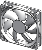 Ventilateur de refroidissement DC 119x119x25mm 28V PWM FG RD avec fonction RD, pales en PBT, étanchéité IP55/IP68, double roulement à billes, électrique, ODM